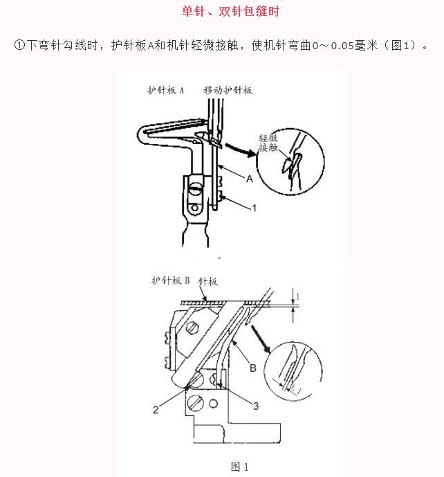 包缝机,护针的调整